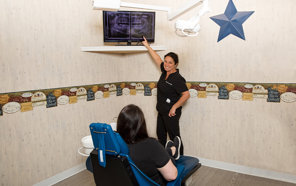 Dental treatment room in Moorestown dental office