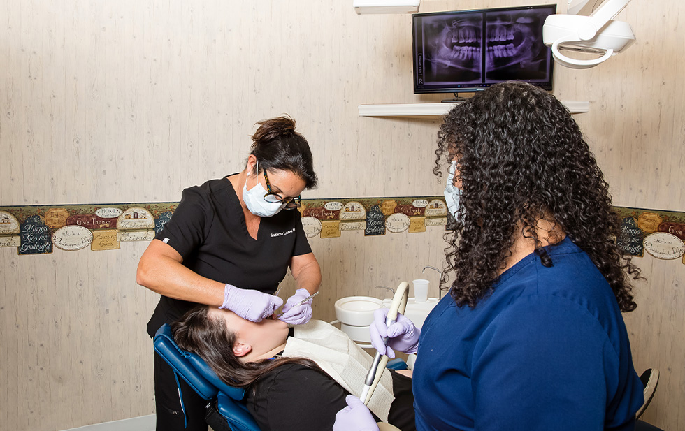 Dental treatment room in Moorestown dental office
