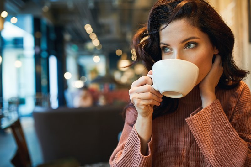 picture of someone drinking coffee